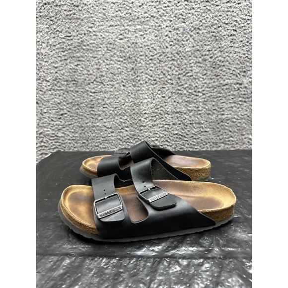 Birkenstock Arizona Birko-Flor Two Straps Sandals Black Mens Size 40 EU Unisex main image 4